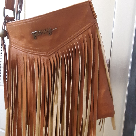 Caramel fringe leather Roxy bag - Picture 2 of 3